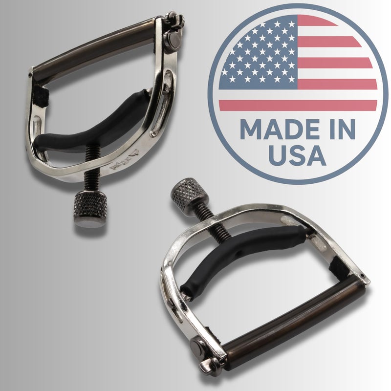 Paige 6-String Guitar Capo â€“ Nickel, Proudly Made in the USA â€“ Adjustable Tension, Ultra-Thin Design â€“ Fits Standard Acoustic Guitars - Image 4